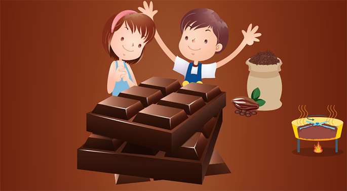 El chocolate se produce con la semilla del cacao que se encuentra en las mazorcas de los árboles. El cacao fue descubierto por las culturas Olmeca y Maya y es la materia prima para elaborar el chocolate.